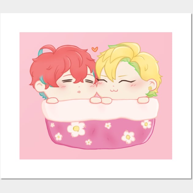 sleepy doppo and hifumi hypmic Wall Art by annamustdie